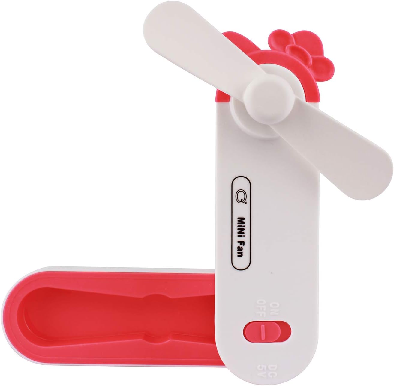 Personal Handheld Fan, Mini Portable Pocket Fan, Little Travel Folding Fans USB Rechargeable for Home Office Outdoor Hiking Traveling