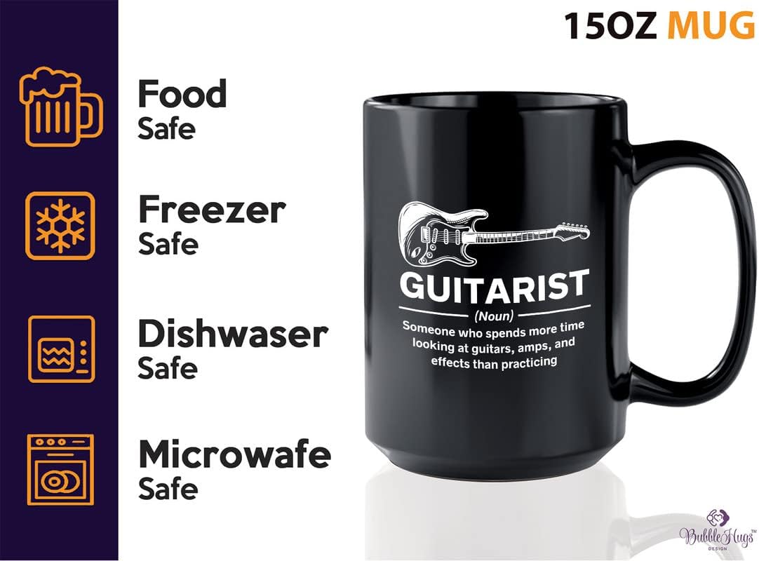 Guitarist Coffee Mug 15oz Black - Guitarist (n.) 1. The most popular member of any band. - musician guitar player electronic rock acoustic apparel gift