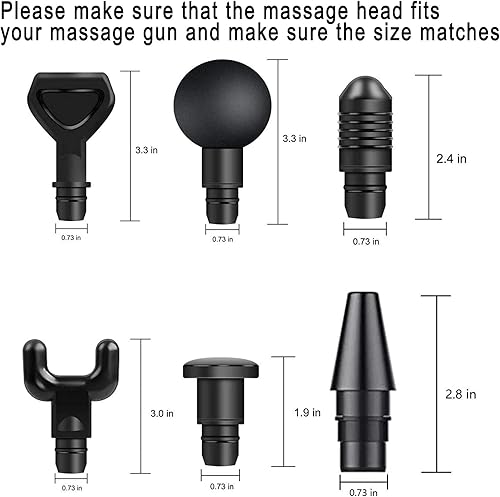 Miniatura 2 de Cabezales de pistola de masaje para Hypervolt Goaccesorio de pistola masajeadora reemplazable 6 cabezales de masajeador muscular diferentes