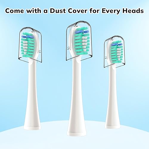 Miniatura 20 de Paquete de 6 cabezales de repuesto para cepillo de dientes para Waterpik Sonic Fusion, compatibles con SF-01/SF-02/SF-03/SF-04, color negro