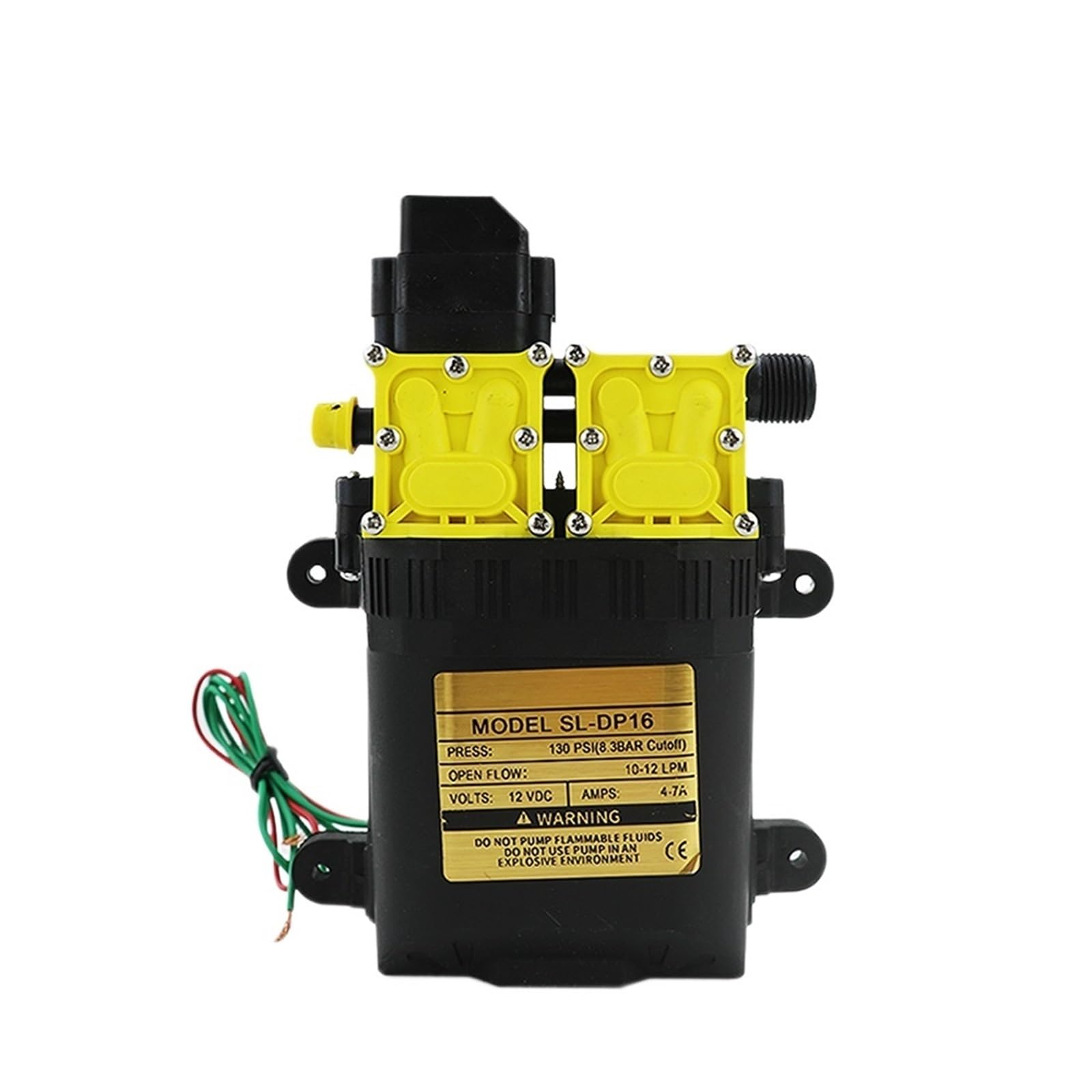 CUDTAPI 12V DC Agricultural Electric Water Pump Diaphragm 7A 10L/min Automatic Spray Dual Core Power