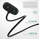 PazerPro Charger Cable Compatible for Amazfit Smartwatch GTR 2, GTR 2e, GTR 2 e SIM, GTS 2 Mini, GTS 2e, GTS 2, BIP U, BIP U Pro, Pop Pro - USB Charging Cable (Black) With Cable Protectors gallery image