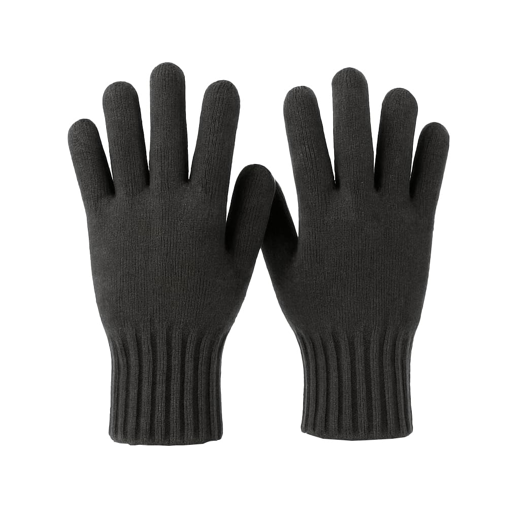 CLASSE77 - Guanti invernali in maglia in puro cachemire da uomo - Artigianali - Made in Italy