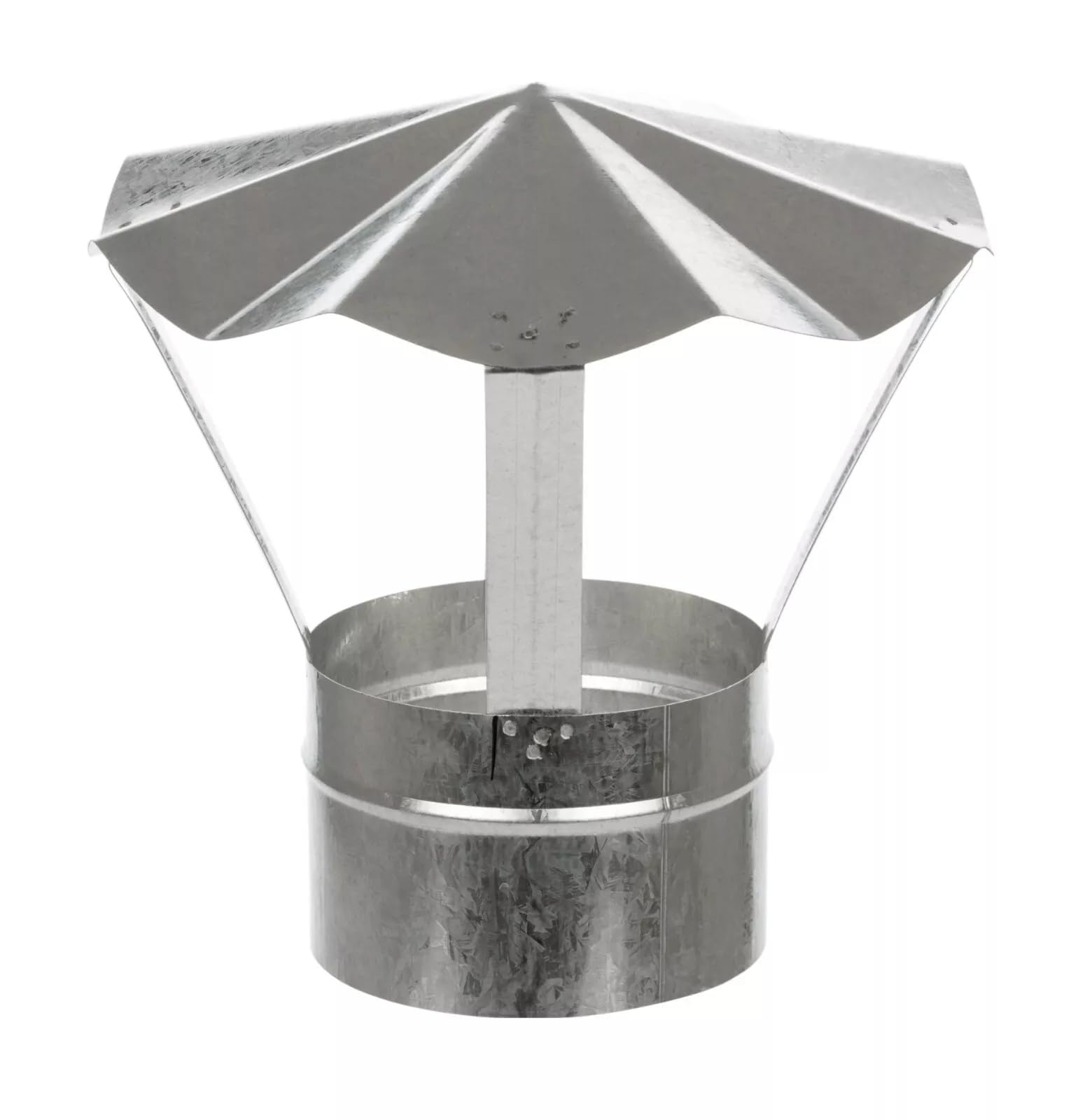 Galvanised Steel Chimney Cowl, Rain Cap for Stoves and Ovens, Flue Liner Top Hat, Corrosion Resistant Ventilation Hood, Duct Pipe Mushroom (150mm)