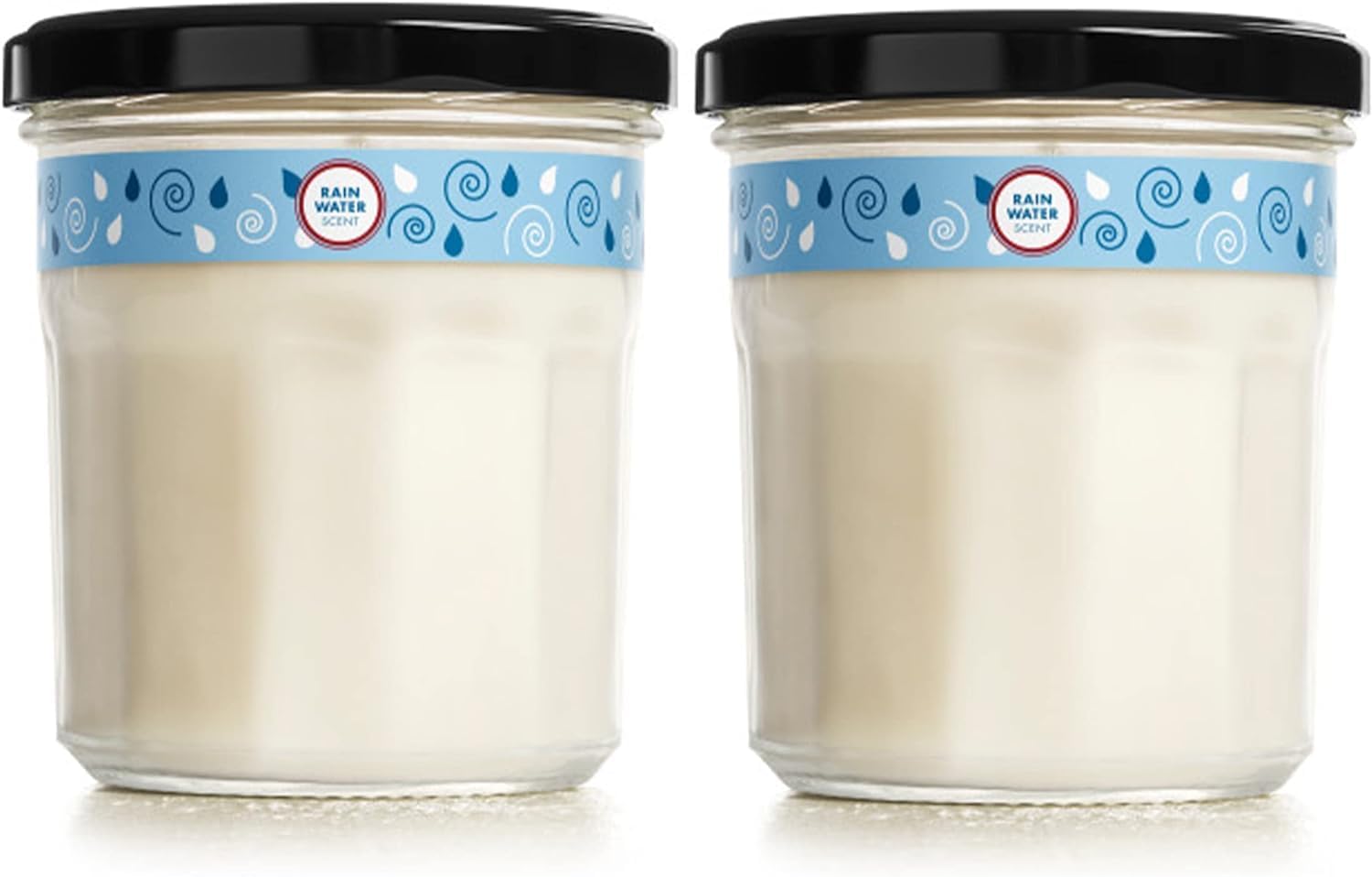 MRS. MEYER'S CLEAN DAY Soy Aromatherapy Candle, 35 Hour Burn Time, Made with Soy Wax and Essential Oils, Rain Water, 7.2 oz - Pack of 2