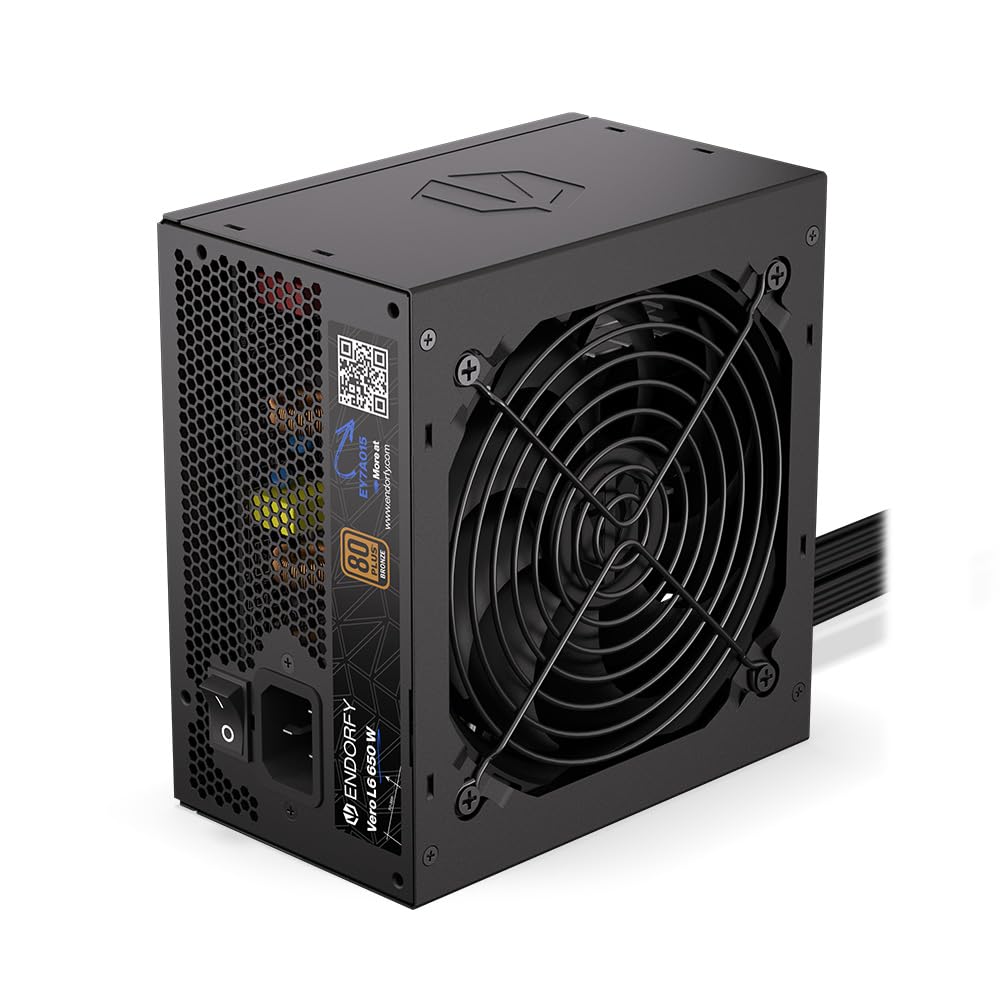 ENDORFY Vero L6 PSU (650, Watt) | Netzteil ATX 3.1 PCIe 5.1, 80 PLUS Bronze, Cybenetics Silver, Leiser Stratus 120 mm Lüfter, PSU für Gaming PC und Workstation
