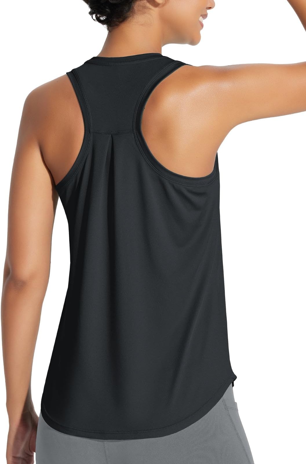 Women's Athletic Tank Tops Workout Sleeveless Running Racerback Shirts Quick Dry Breathable Yoga Tennis Gym