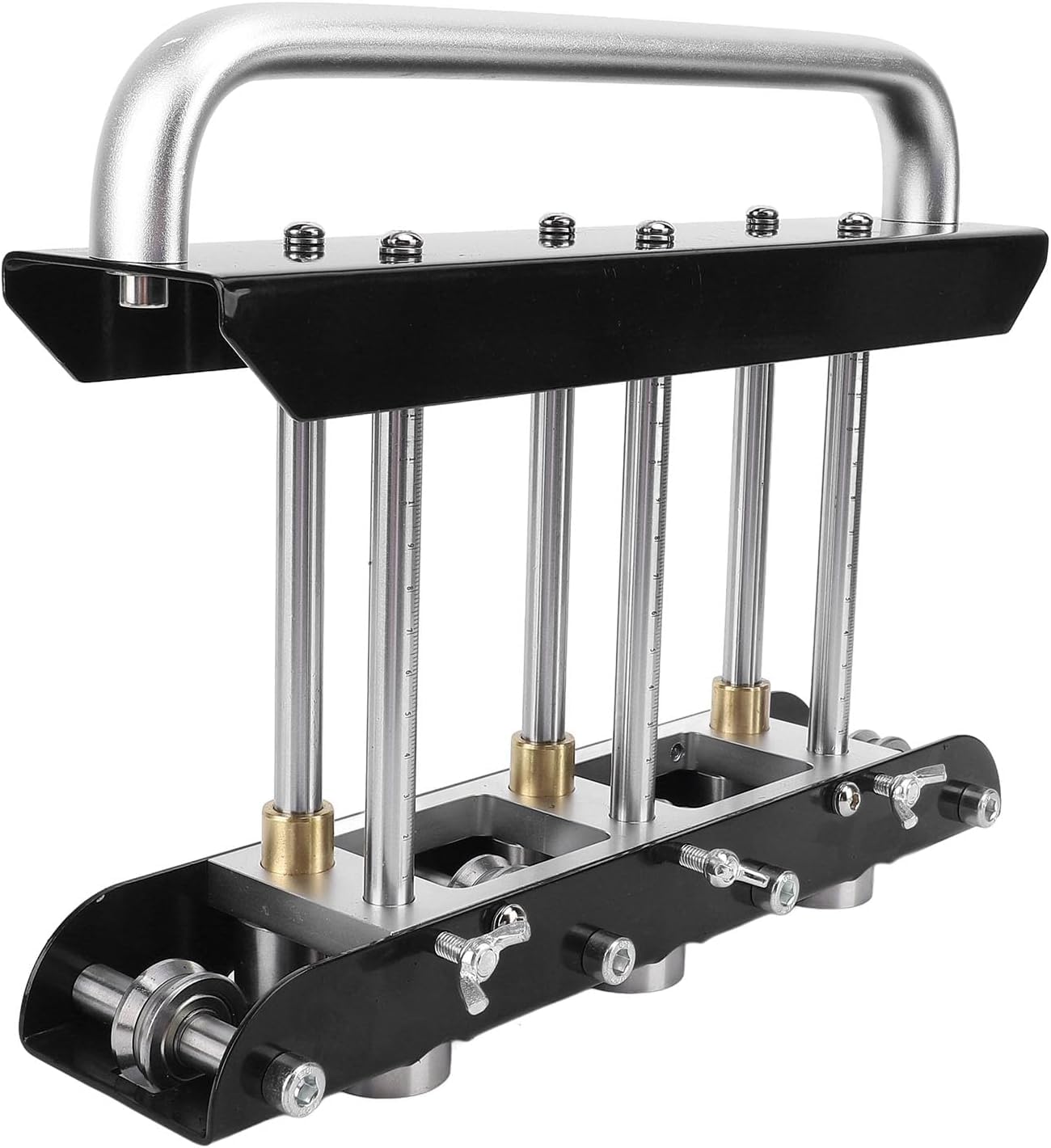 Eiwitany Black 3-Station V-Roller Sheet Metal Rolling Bender, Professional Bending Tool for Color Steel, Garage Roof and Rain Guard Making