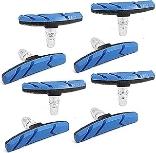 MARMODAY Juego de bloques de freno de bicicleta con herramientas de instalación de estilo A, color azul, 4 pares