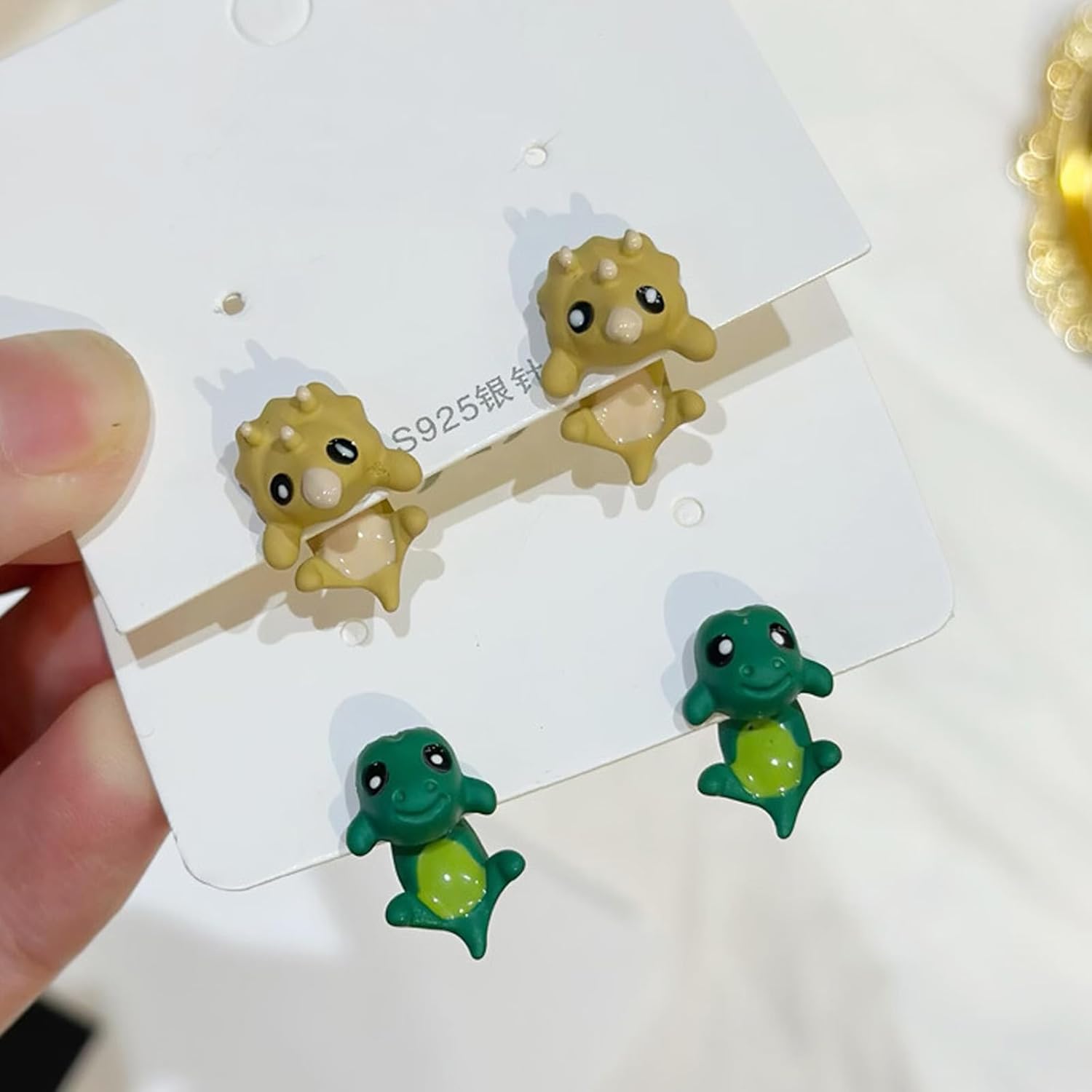 Cute Dinosaur Earrings for Women Cute Animal Stud Quirky Funky Novelty Jewelry Fun Earring Biting Cartilage Earring Weird Earrings for Wome - Image 5