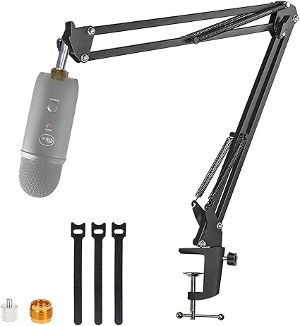 Amazon For Blue Yeti マイクアーム Yeti X Nanoブームアームマイクスタンド ブルーイエティナノ用の調整可能なカンチレバーシザーアームデスクスタンド 楽器 音響機器 楽器 音響機器