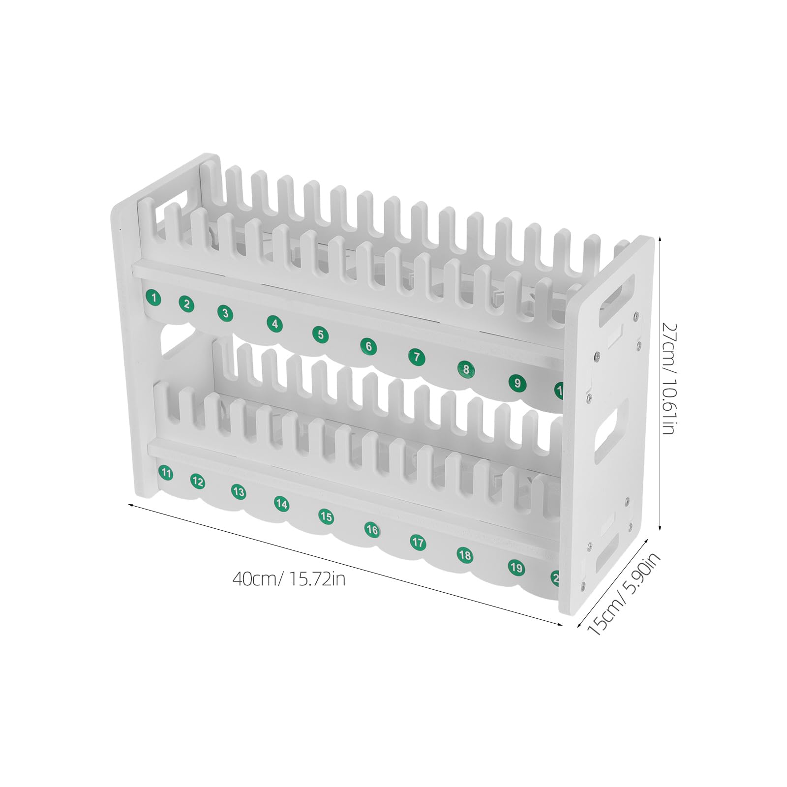 Healeved Supporto per Telefono Cellulare da Scrivania Bianco a 2 Strati 15 Scomparti, Organizer Multiutente per Ufficio e Aule Scolastiche, Display Protettivo per Smartphone Angolazione