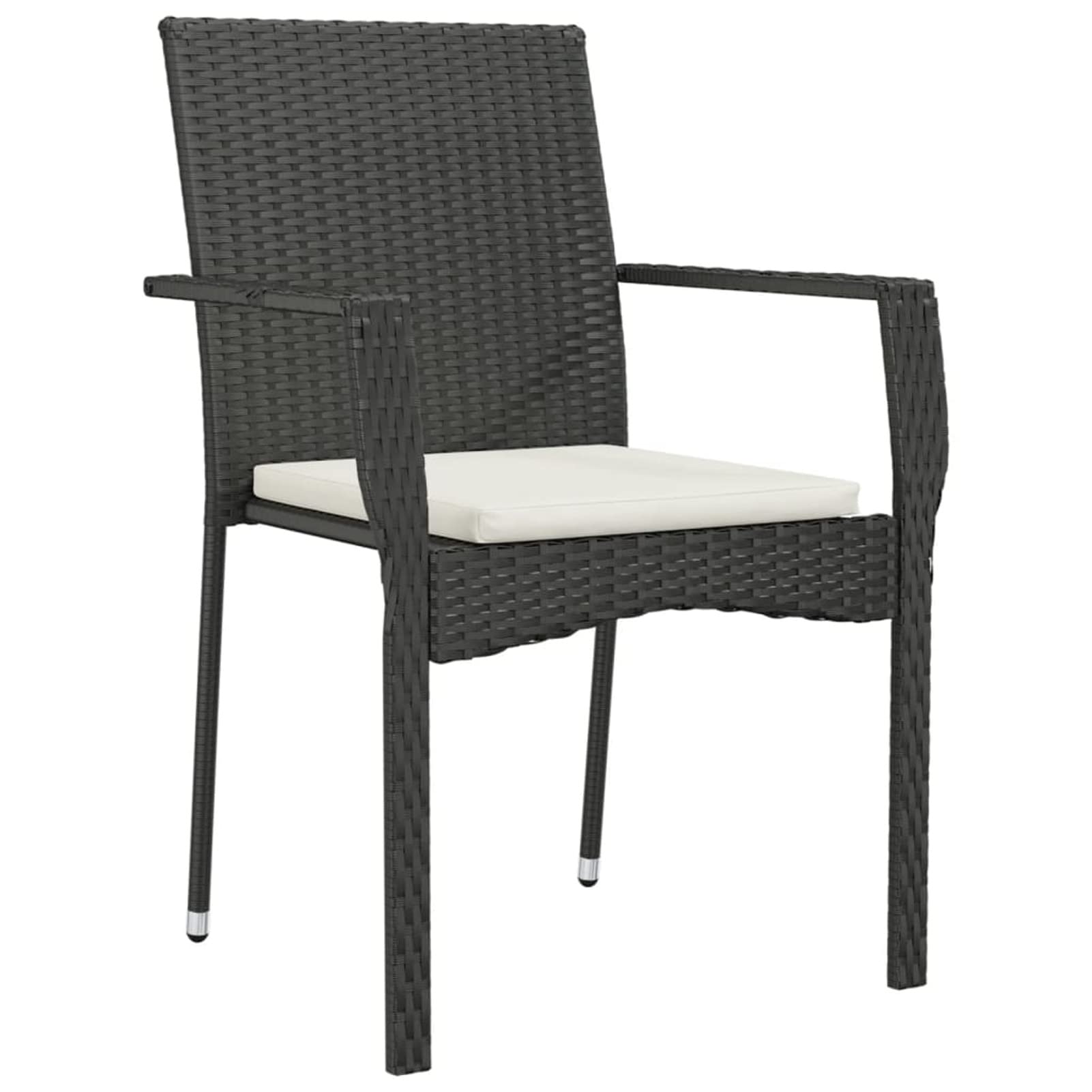 3184988 Set da Pranzo da Giardino 5 pz Nero con Cuscini in Polyrattan Testata in Legno,Testata Letto Matrimoniale Muebles Dormitorio Spalliera Letto Testiere per Letto Matrimoniale
