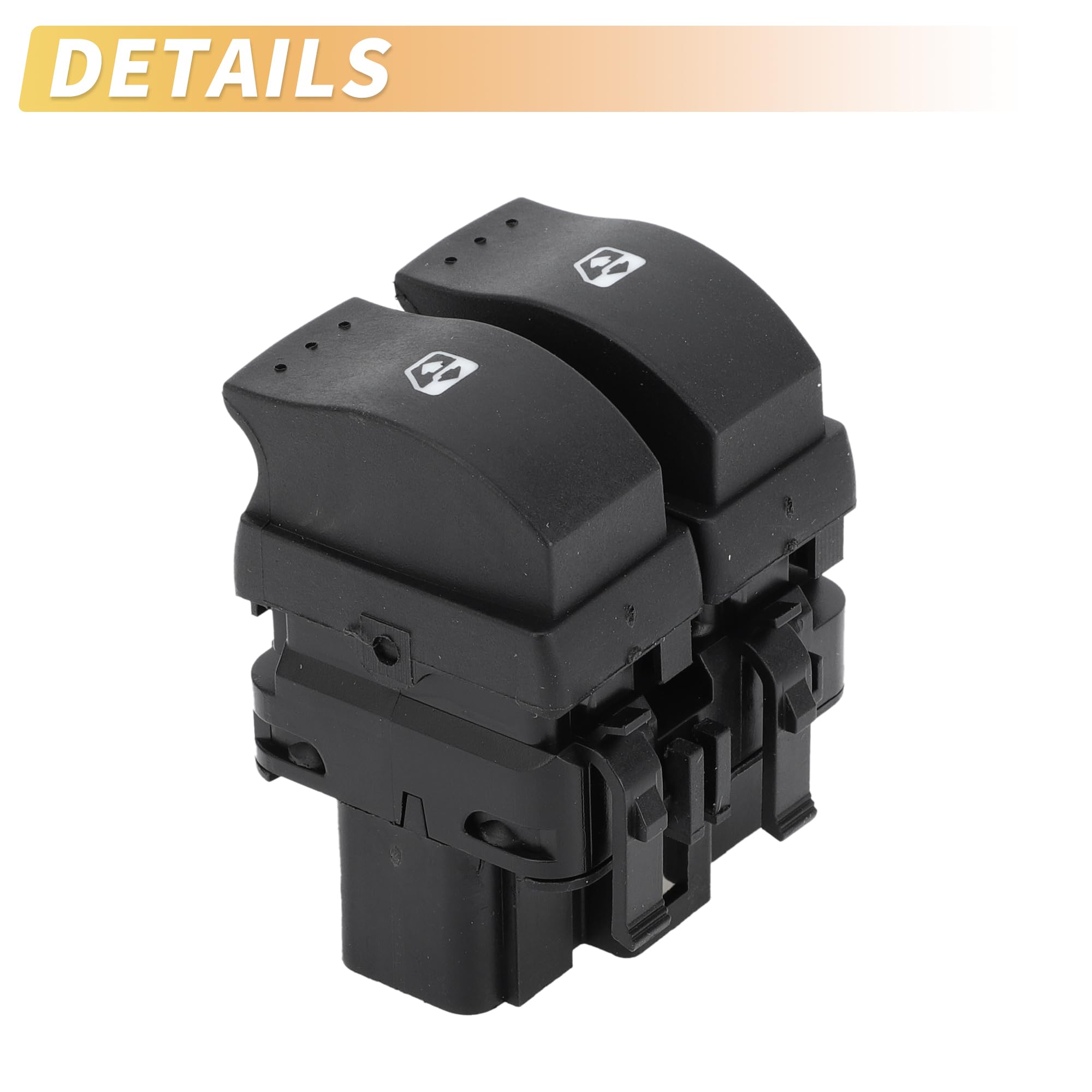A ABSOPRO Interruttore del finestrino elettrico anteriore sinistro per Nissan Primastar No.8200315044 Interruttore di controllo del finestrino per Renault Clio 2 Espace