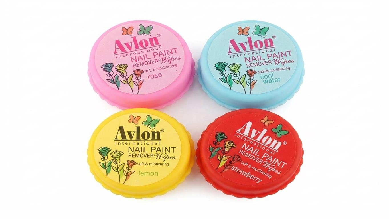 nail paint remover wipes | instant nail polish remover pads | soft & moisturizing | rose, lemon, strawberry & cool water fragrance | travel friendly pack cool water rose lemon strawberry