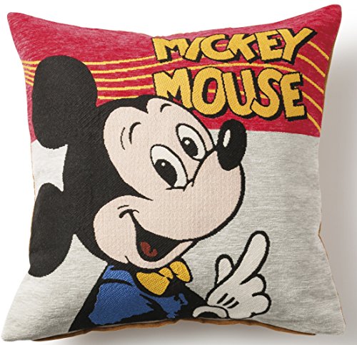 丸眞 クッションカバー ディズニー ミッキー 45cm×45cm ピックアップ カバーのみ ゴブラン織り 2215019400