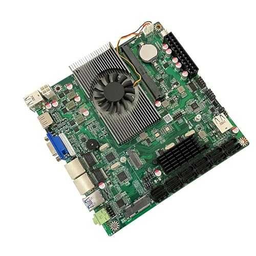 HKUXZR N5095 NAS マザーボード 12 * 7ピン SATA 1*DDR4 - 16GB 1000M LAN 1*M2_SSD NVME PCIE3.0 VGA HD 4K@60HZ ソフトルーター ITX メインボード