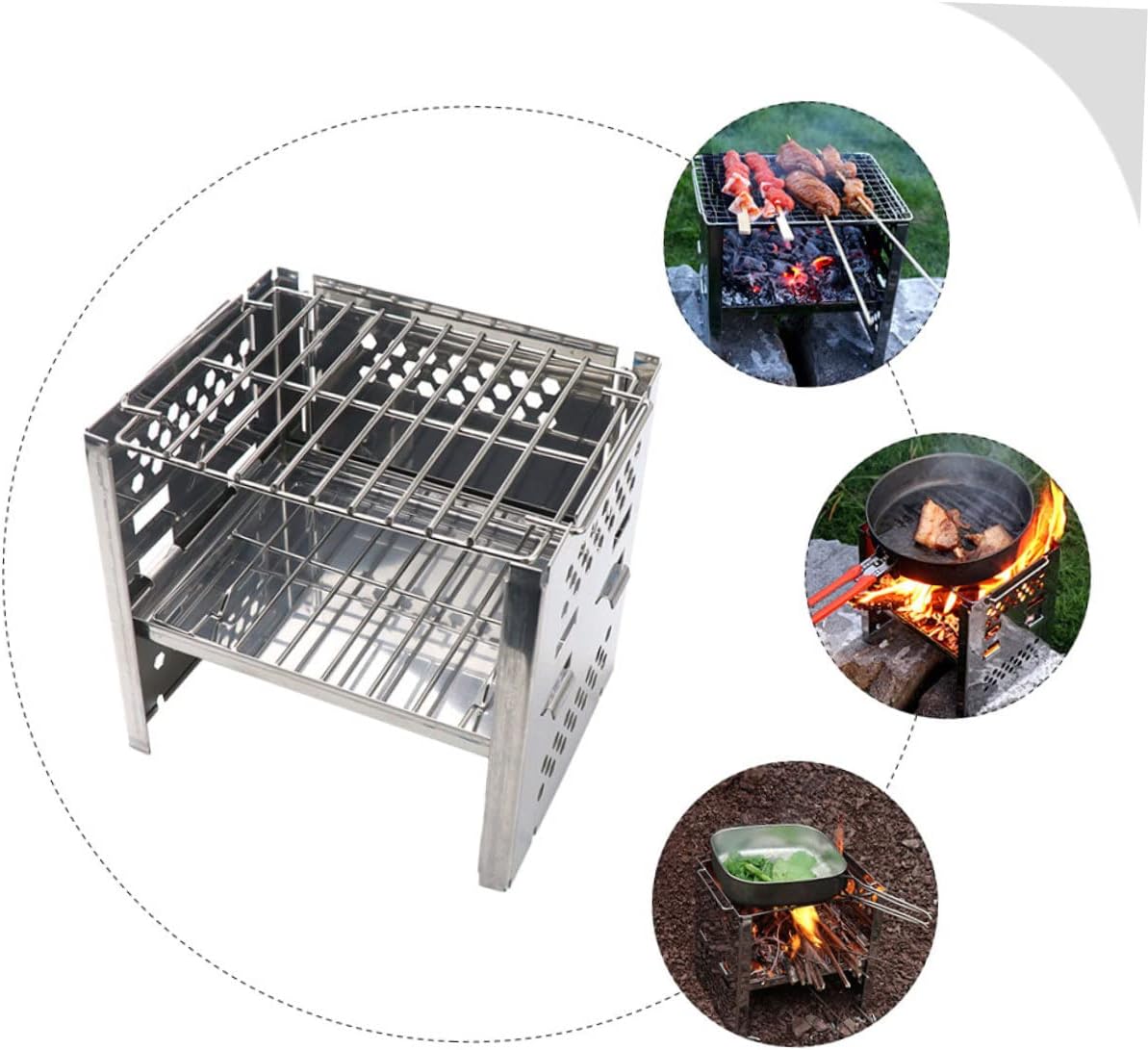 Portable Bbq Grill Camping Bbq Set Charcoal Grill Outdoor Cooking Gadget
