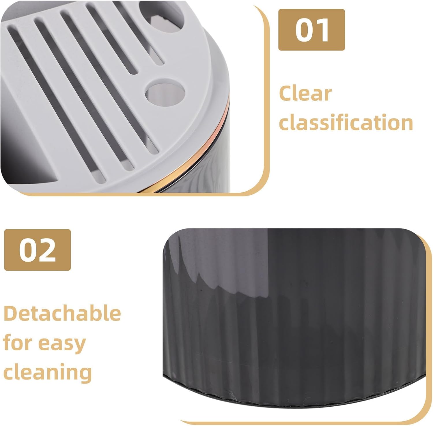 Kichvoe Rotary Cutter Rack Pp Organizer with Oval and Slots image 3