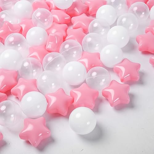 Miniatura 2 de Pelotas de plástico suave, 100 bolas de juguete de plástico para niños, regalo ideal para cumpleaños de bebé pequeño, Navidad, tienda de campaña de