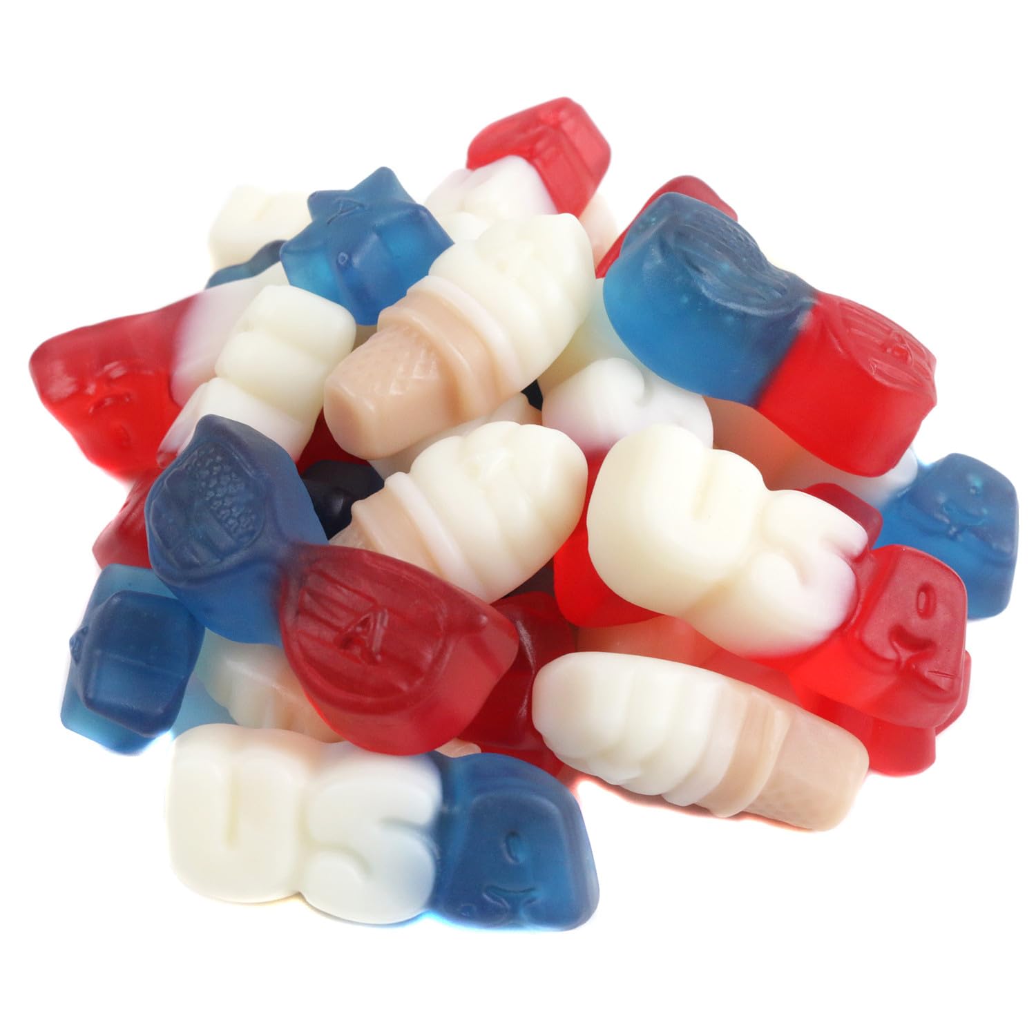 Abanese U.S. of Yay Gummies - Red, White & Blue USA Themed Gummy Candies - 4th Of July Candy - 40oz Bag thumbnail 6