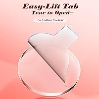 Vista 2 de Masilla transparente para póster de 0.8 pulgadas con lengüetas para tirar, extraíble, sin daños, puntos adhesivos de doble cara, resistente al