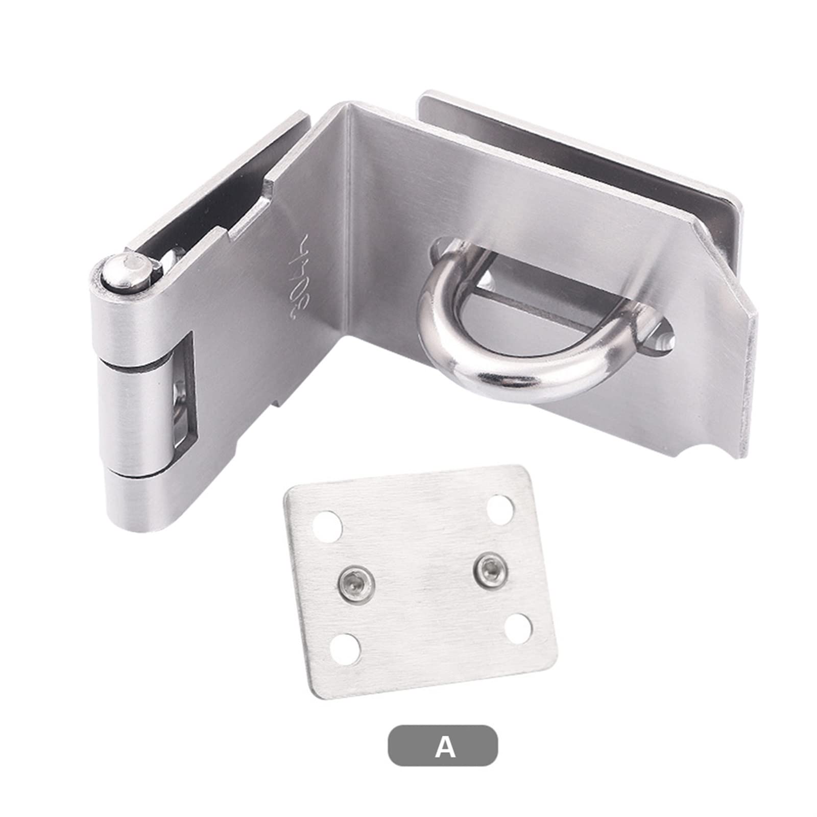 Nvsfzgiyg One Color 1Pc 90 Degree Hasp Latches Stainless Steel Sliding Door Chain Locks Security Tools Hardware For Window Cabinet Hotel Home Latch