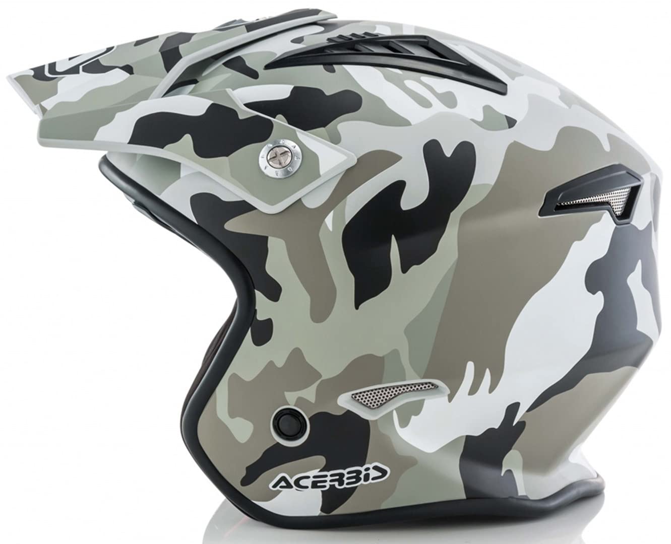 Acerbis Jet Aria, Casco Uomo, Marrone, L