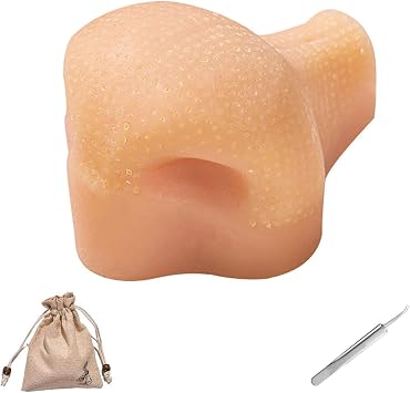 Silicone Pimple Popping Fidget Toy - Realistic Zit Popper with Tweezers & Storage Bag, Stress/Anxiety Relief ASMR Toy for Adults Portable, Washable, Durable