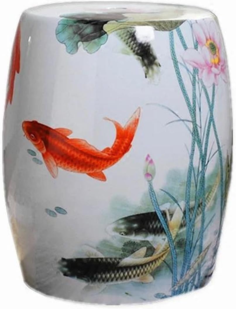 Decorative Garden Stools, Ceramic Green Color Glazed Garden Stool Ceramic Stool(Size H40)