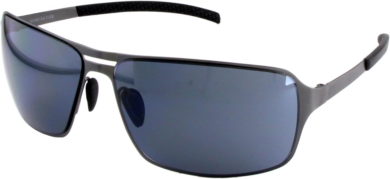 – HYPERION Sunglasses men | anthracite/brown/black | mirrored/non-mirrored | UV-400 protection | metal frame (anthracite with back lenses)