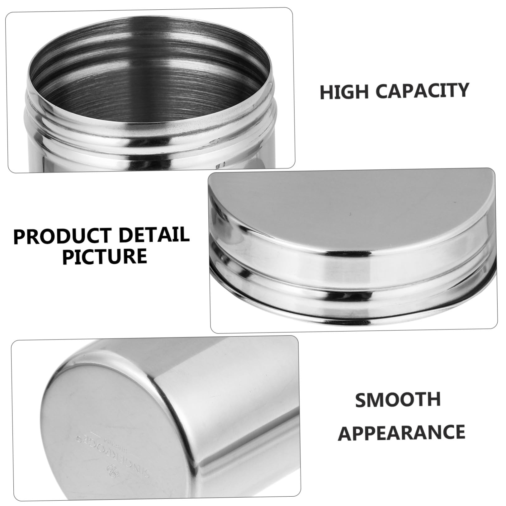 Barattolo in acciaio inox, piccolo come contenitore con tappo a vite, ermeticamente chiuso e in acciaio inox, per riporre la casa e il ristorante