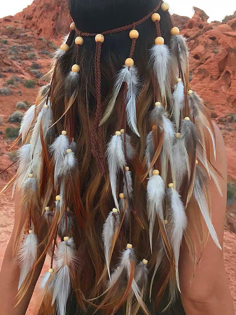 Serre-Tête À Plumes D'Ange Avec Plumes - Accessoire Pour Cheveux - Accessoire De Noël[h2202