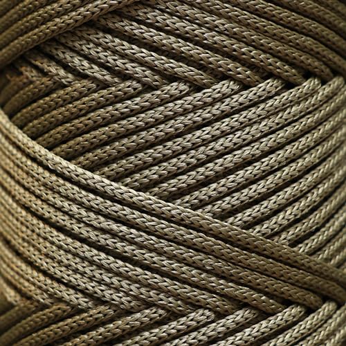 Cordon en polyester pour macramé résistant 3mm x 120m vert olive - 3