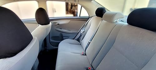 Miniatura 8 de fundas para reposacabezas universales, de poliéster con reverso de espuma, para monitores de TV, DVD, negro liso, 4 unidades