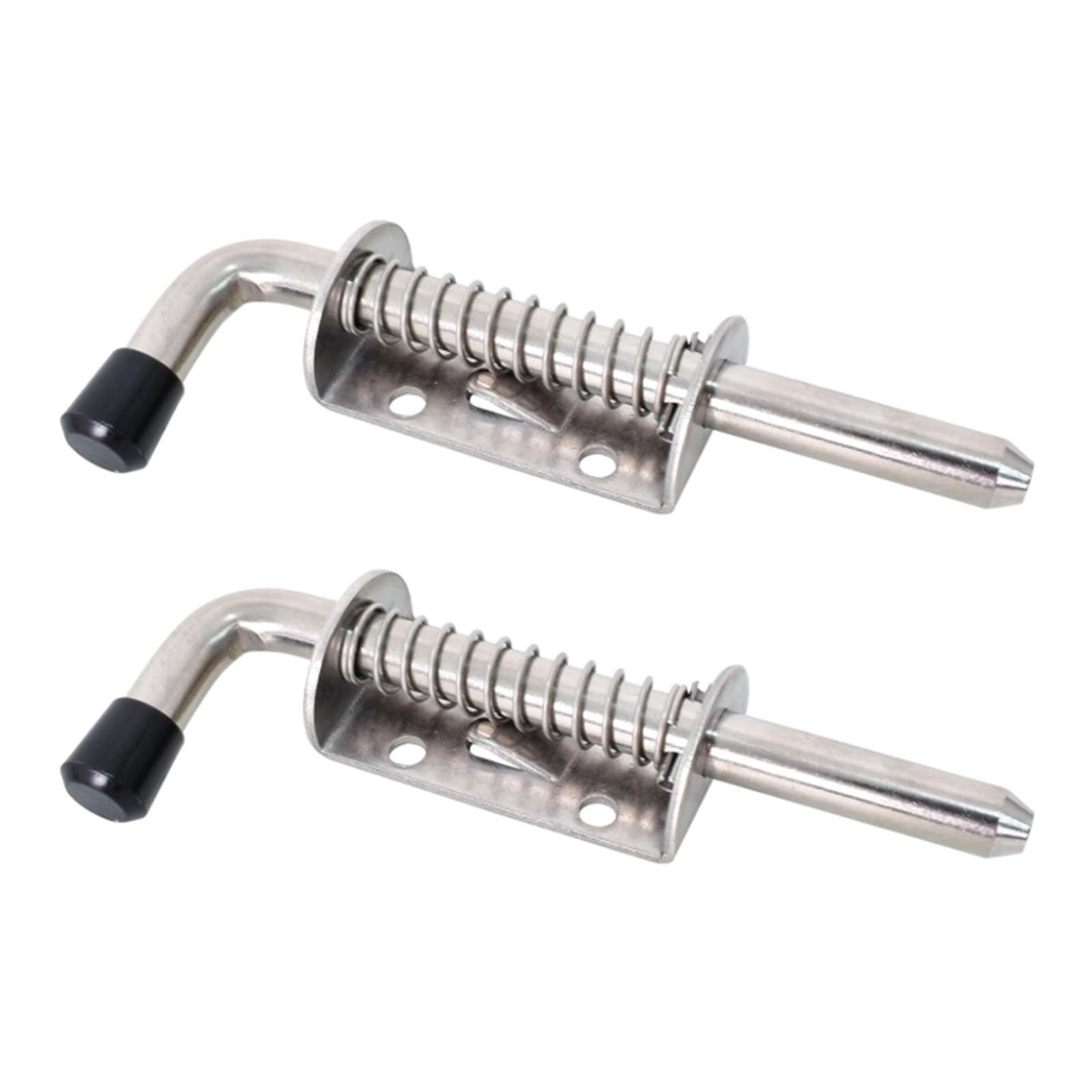 GIONAR 2Pcs Gate Bolt, 5 Inch/128mm Spring Loaded Latch Pin, Stainless Steel Barrel Bolt Latch, Heavy Duty Garage Door Latch Lock, Spring Loaded Door Pins for Yard Gate and Garage (2PCS) — image 1