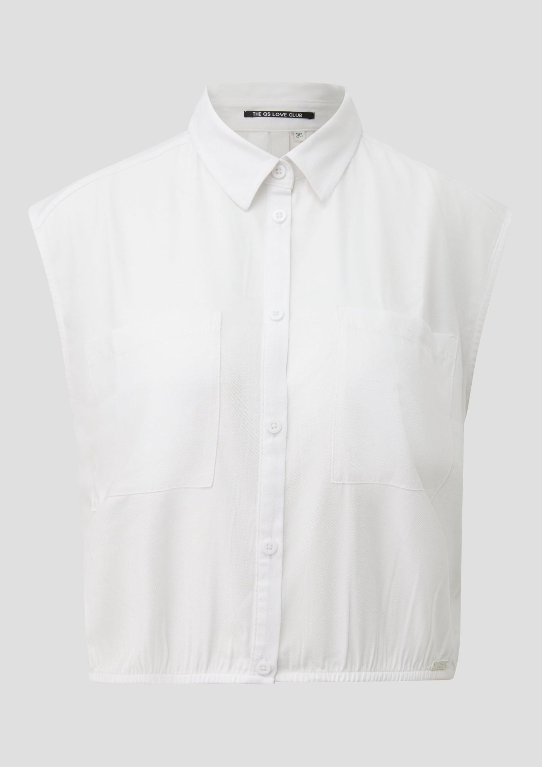 QS Ärmellose Bluse mit Schluppen-Detail