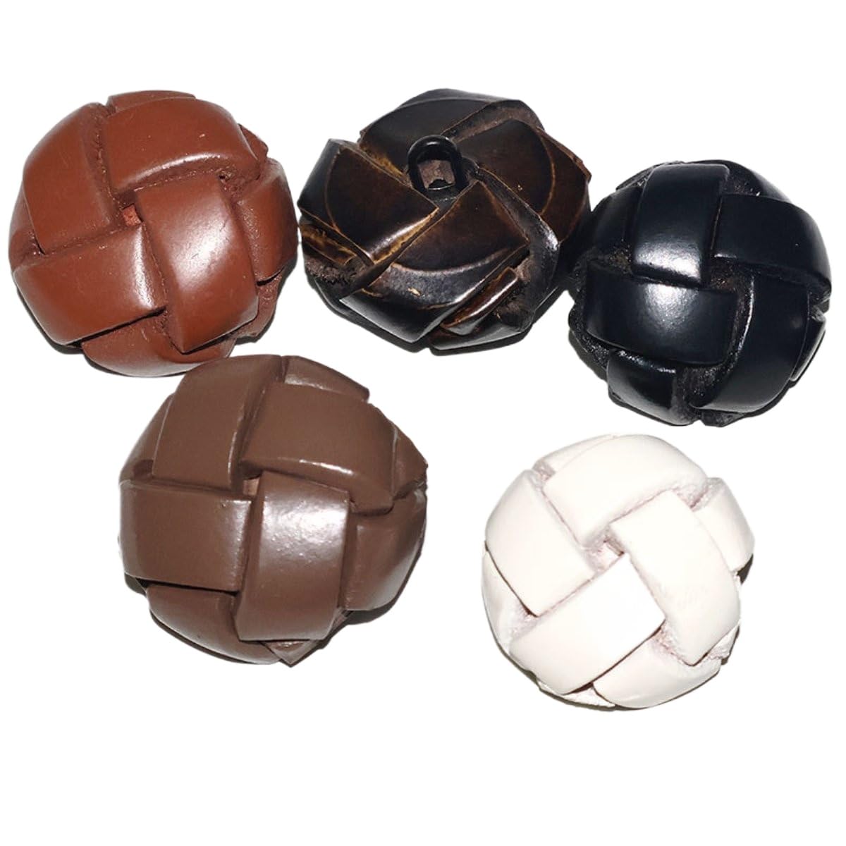 10 bottoni in vera pelle intrecciata, bottoni di alta qualità per cappotto da donna, per maglieria, trench coat, cucito