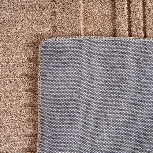 Tapis bohème lavable et facile d'entretien beige 80 x 250 cm - 6