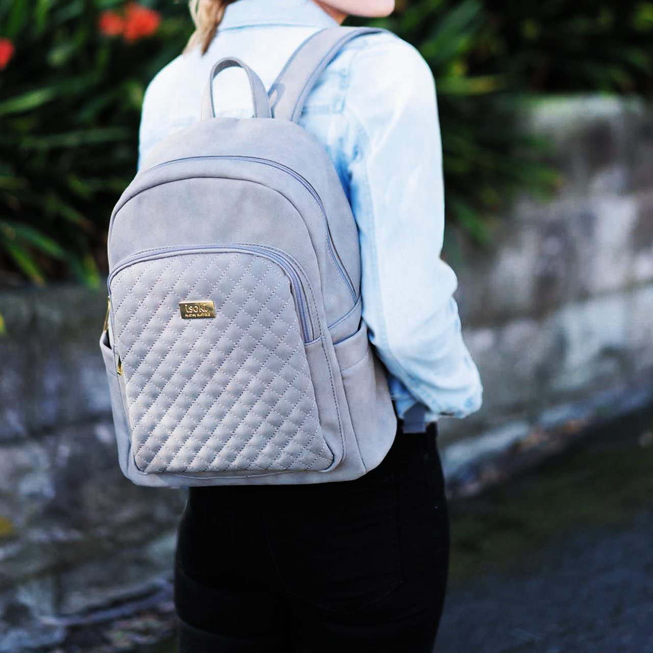 Isoki Marlo baby change Backpack, Stone - Image 4