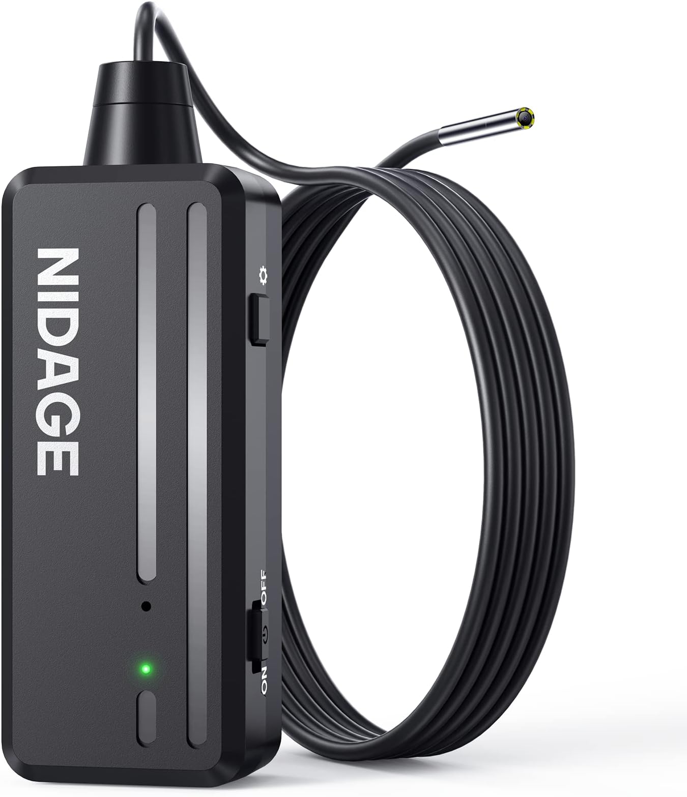 Inspection Camera NIDAGE Wireless Endoscope 2025 Top Tiny WiFi Borescope 3.9mm 1080P HD Endoscope Camera with Light IP67 Waterproof Semi-Rigid Snake Cam for iPhone, Android, Tablet, 5FT