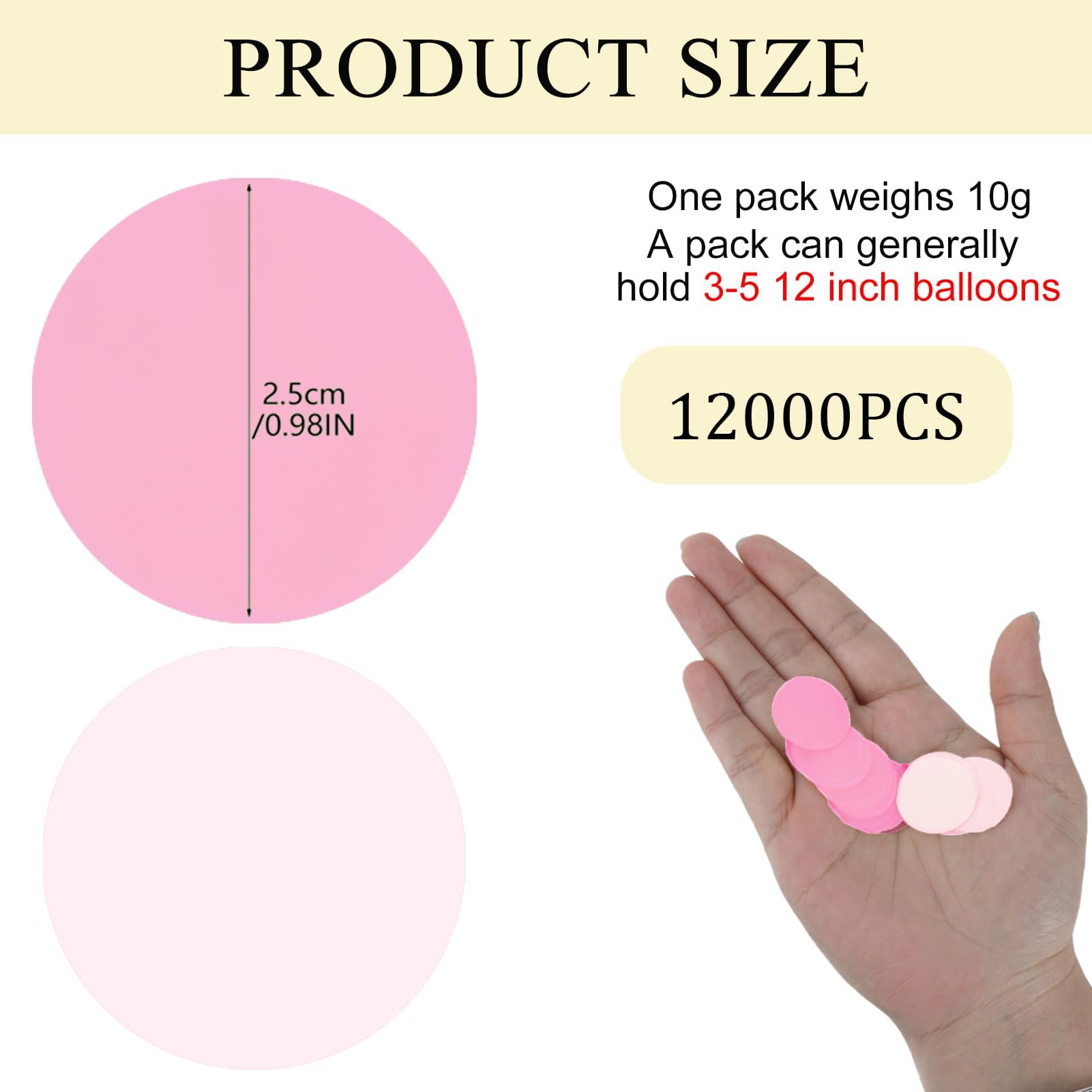 120 00 Pcs 1 Inch Pink Light Pink Round Tissue Confetti for Wedding Parties, Biodegradable Round Tissue Table Decor Engagement Confetti, Circle Paper for Balloons Birthday Decoration Party Anniversary - Image 2