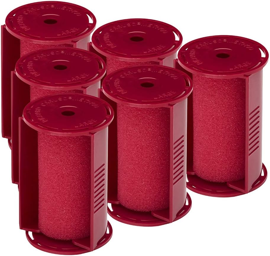 Caruso Professional Large Molecular Replacement Steam Hair Rollers with Shields, 6-Pack, 1-1/2" Inches