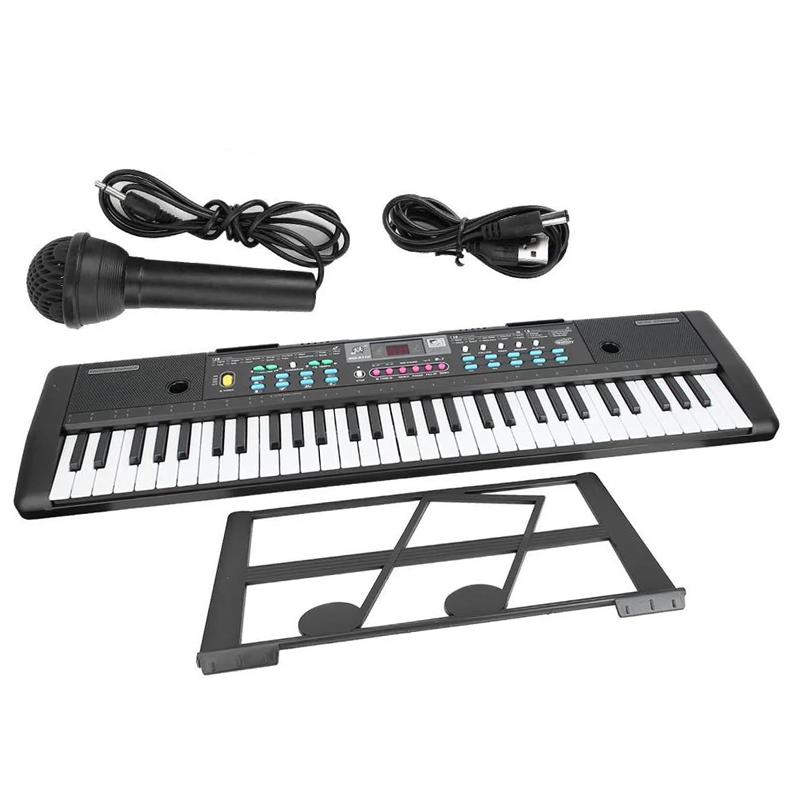 Elektroniczny Instrument Fortepianowy Profesjonalny 61 Klawiszowy Elektroniczny Fortepian Przenośna Cyfrowa Klawiatura Muzyczna Z Mikrofonem