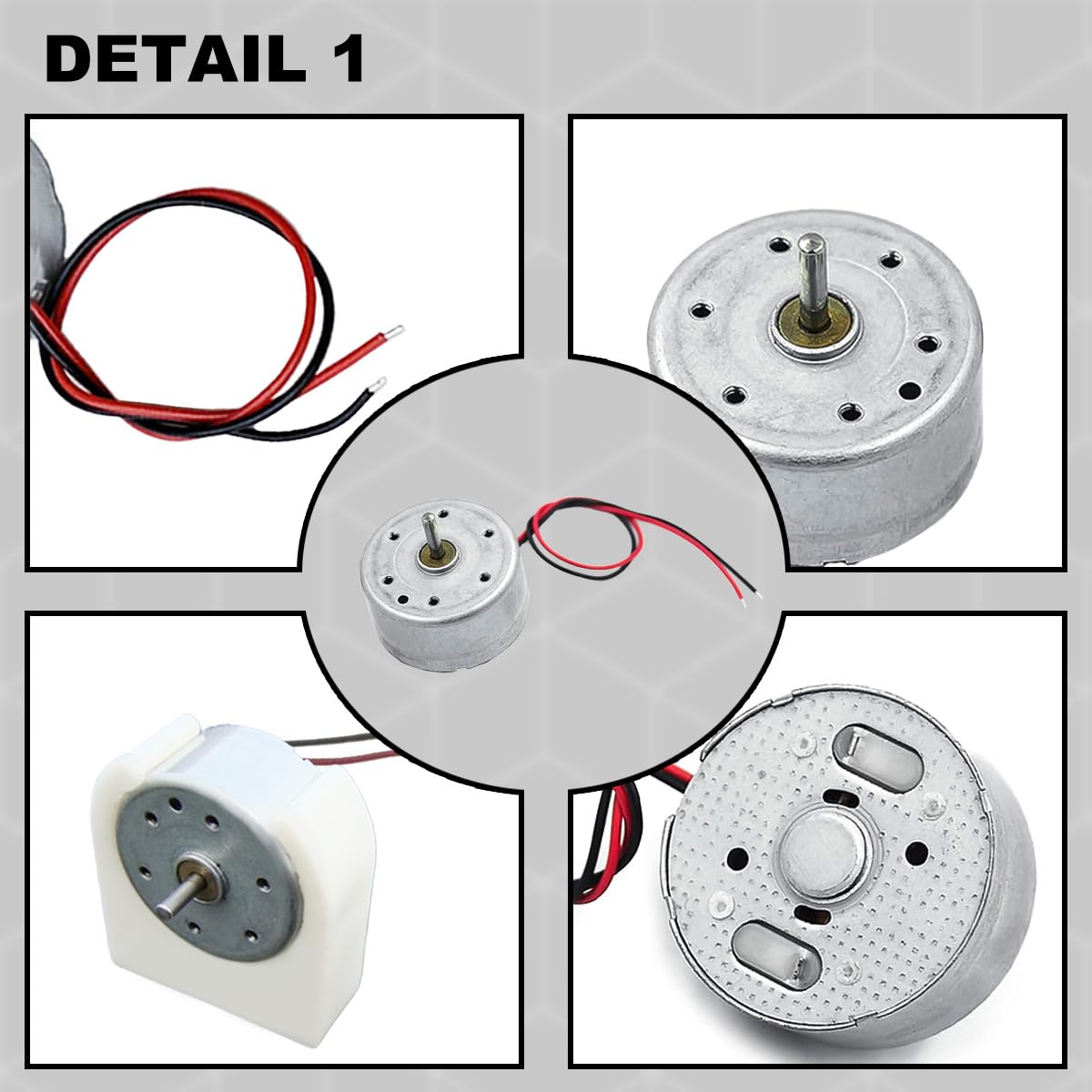 JYUDAUFU 5x Moteur DC RC300-FT-14270 3V 5800 RPM – Micro Moteur Avec Support Pour DIY, Arduino, Mini Ventilateur
