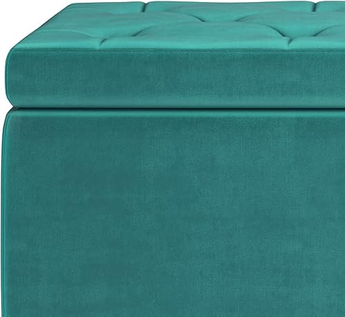 Miniatura 58 de Otomano rectangular de almacenamiento Simpli Home Hamilton, Marrón café Marrón café,Azul aguamarina,Cloud gris,Marrón desteñido,Marrón oscuro