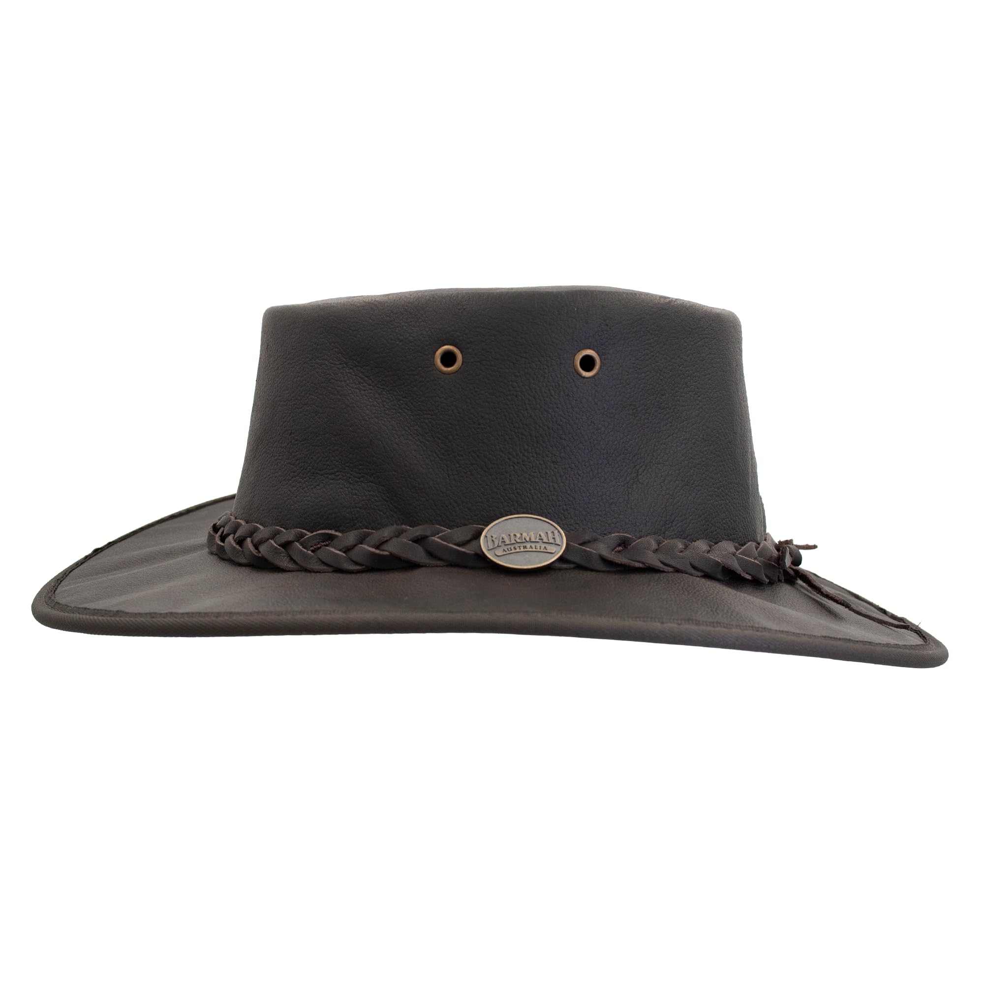 Barmah Sombrero Squashy Sundowner Kangaroo Hombre - Made in Australia Stockman Outdoor Canguro con Banda de Piel, Ribete Verano/Invierno Primavera Verano Otoño Invierno