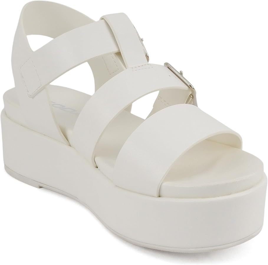 Amazon.com | Soda “STELLAR” ~ Women Flatform Multi Strap Double