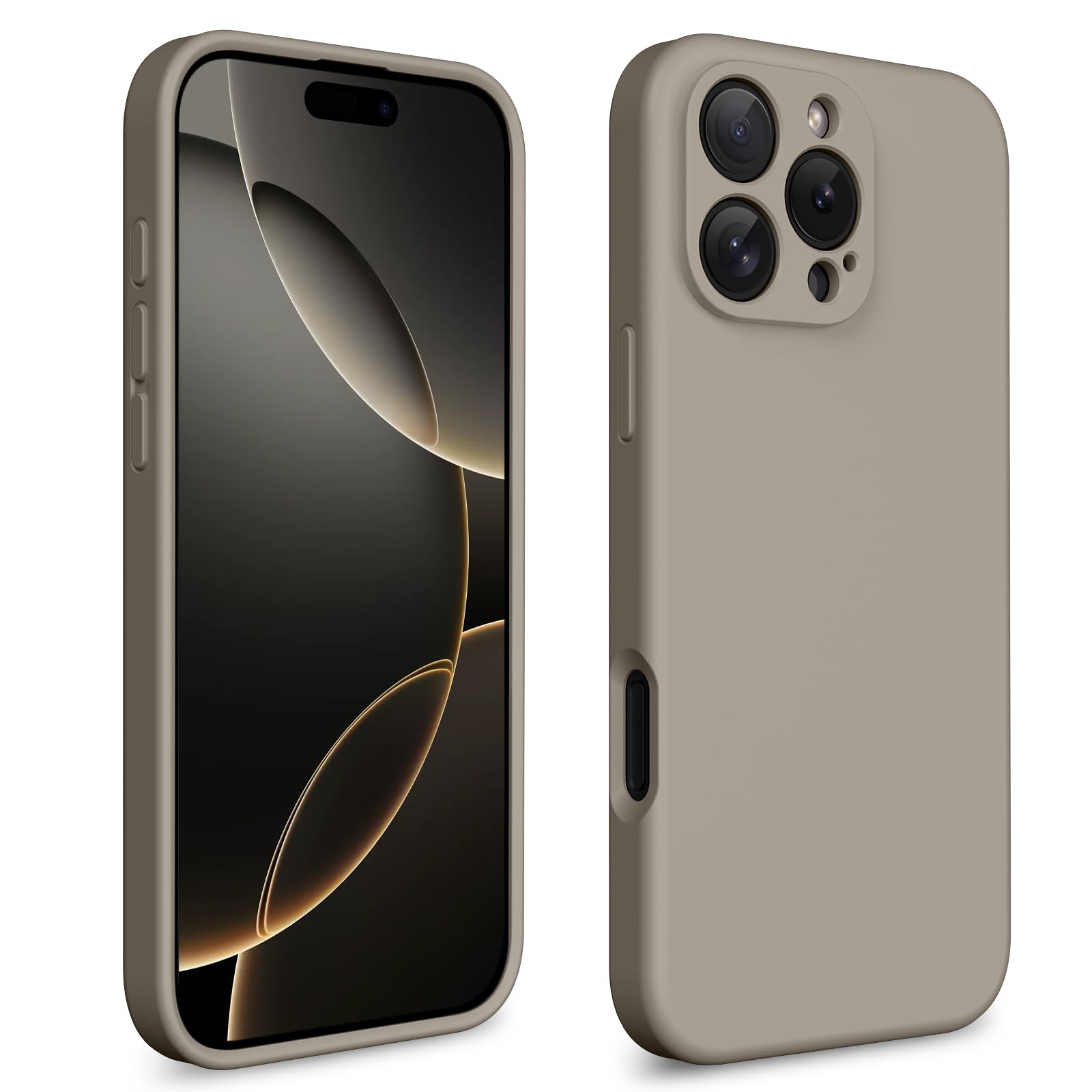 CALOOP Slim-Fit Hülle Für IPhone 16 Pro – Flüssiges Silikon, Stoßfest, Mit Kratzfestem Innenfutter, Rundumschutz Für Bildschirm & Kamera