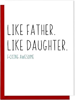 Funny Fathers Day Card - Like. Father. Like Daughter. F*cking Awesome - Fathers day card, funny fathers day, funny dad card